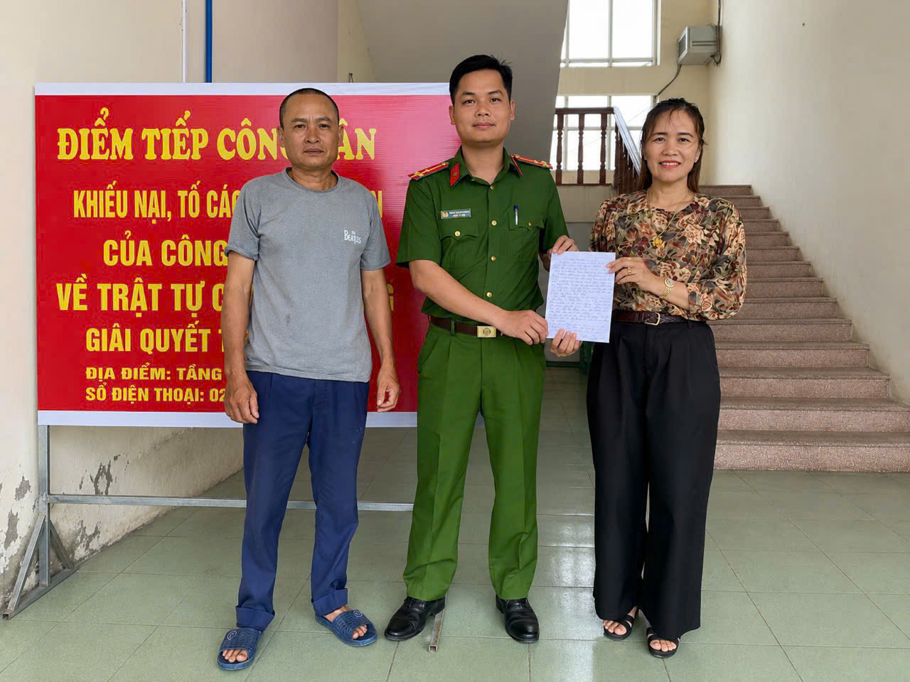 Công an xã An Thành kịp thời hỗ trợ hoàn trả 27,6 triệu đồng chuyển khoản nhầm